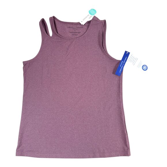 NWT Threads 4 Thought Women's Fatima Asymmetrical Luxe Jersey Tank Small Purple - Picture 1 of 11